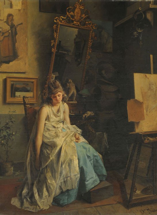 The Model by Domenico Induno