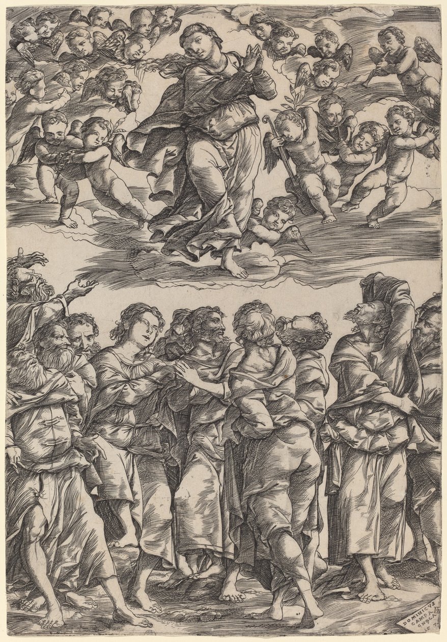 The Assumption of the Virgin by Domenico Campagnola