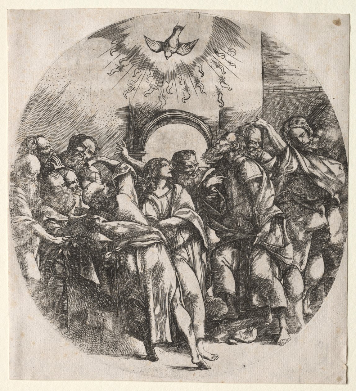 The Descent of the Holy Spirit by Domenico Campagnola