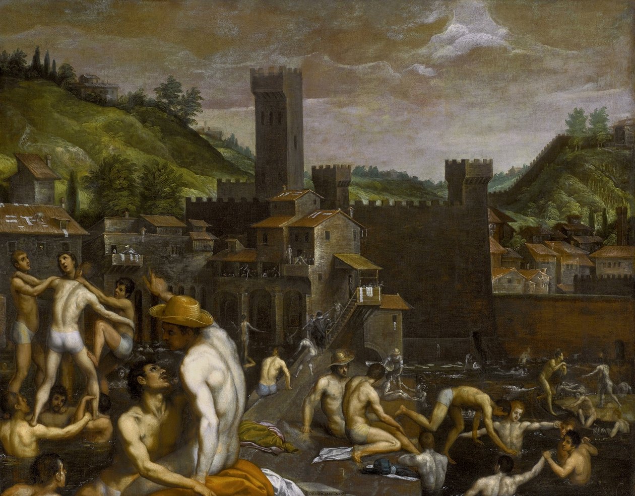 Bathing Guests in San Niccolo by Domenico Cresti
