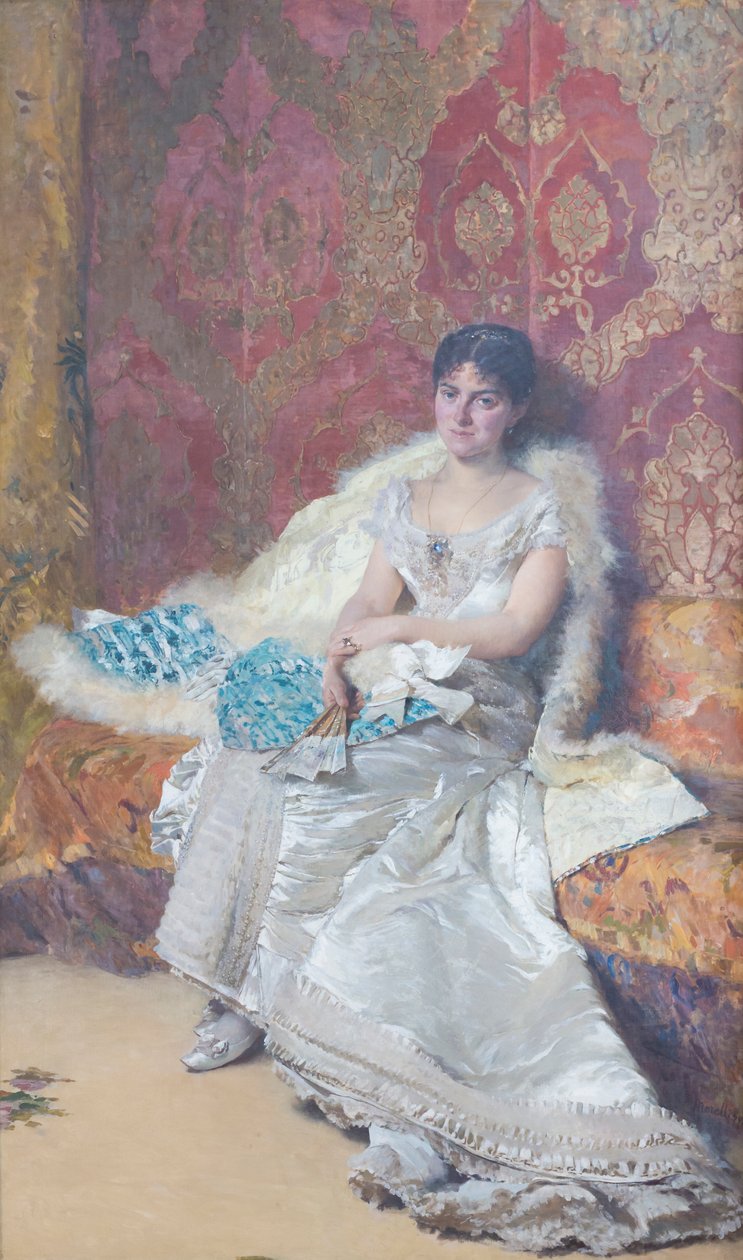 Portrait of Teresa Maglione Oneto by Domenico Morelli