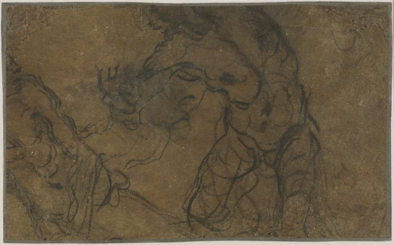 Two Male Figures in Motion by Domenico Tintoretto