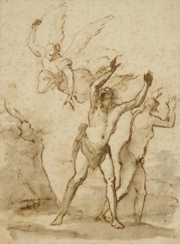 Adam and Eve Expelled from the Earthly Paradise by Domingos Antonio de Sequeira