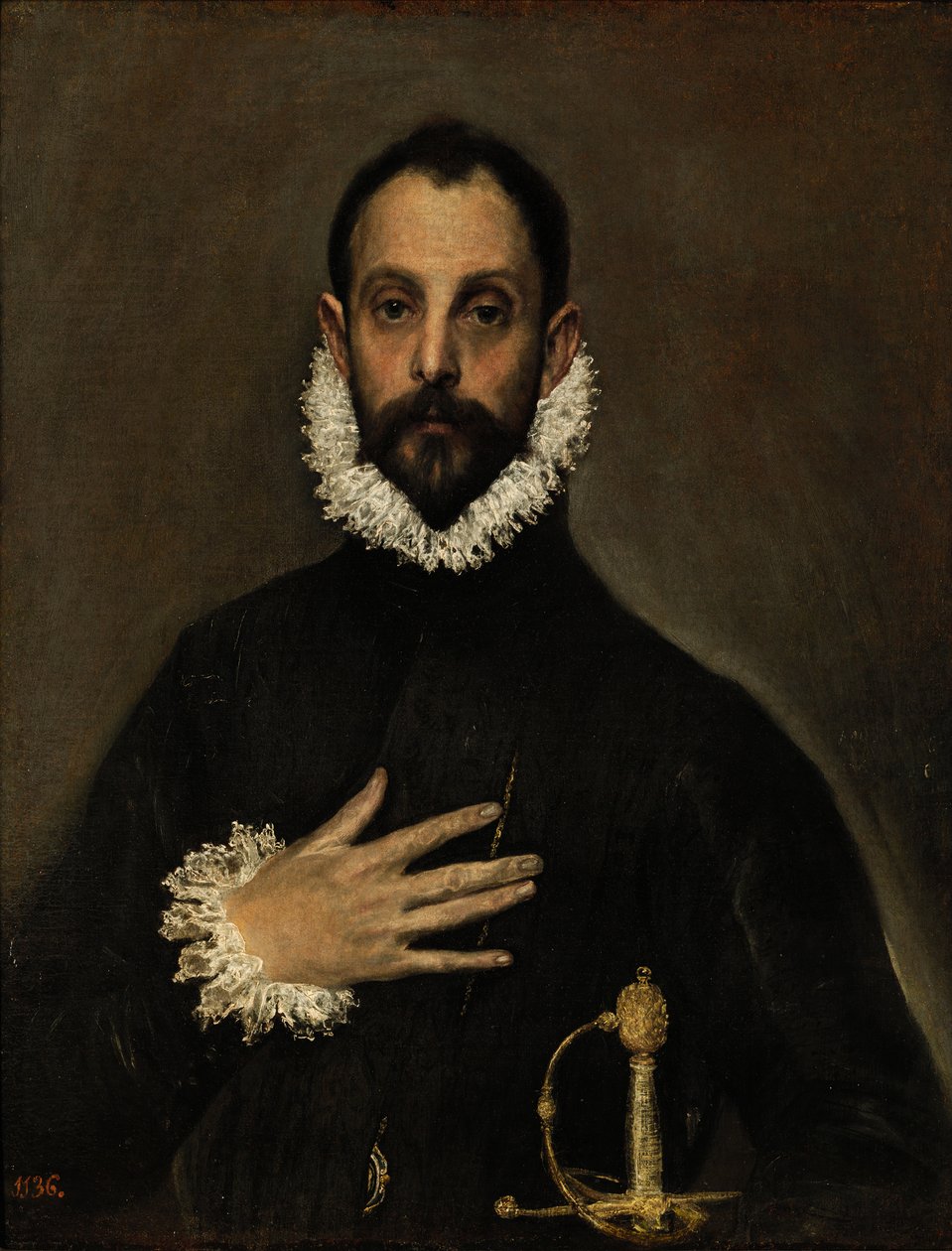 The Gentleman with His Hand on His Chest by El Greco