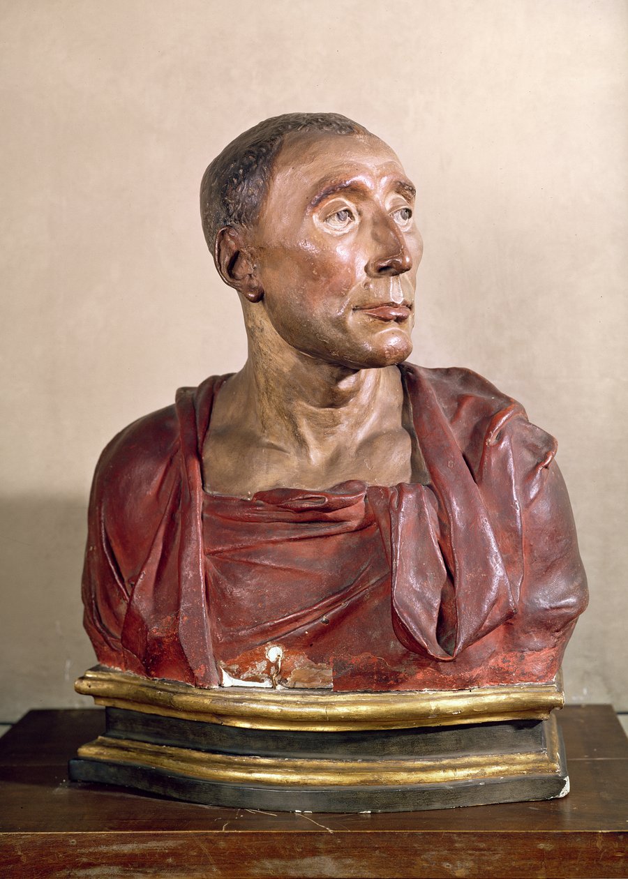 Portrait Bust of the Condottiere Niccolo da Uzzano (1359-1431) by Donatello