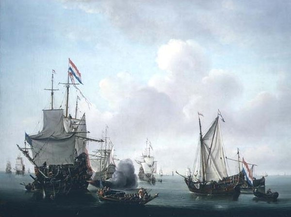 A Shipping Scene by Dutch School