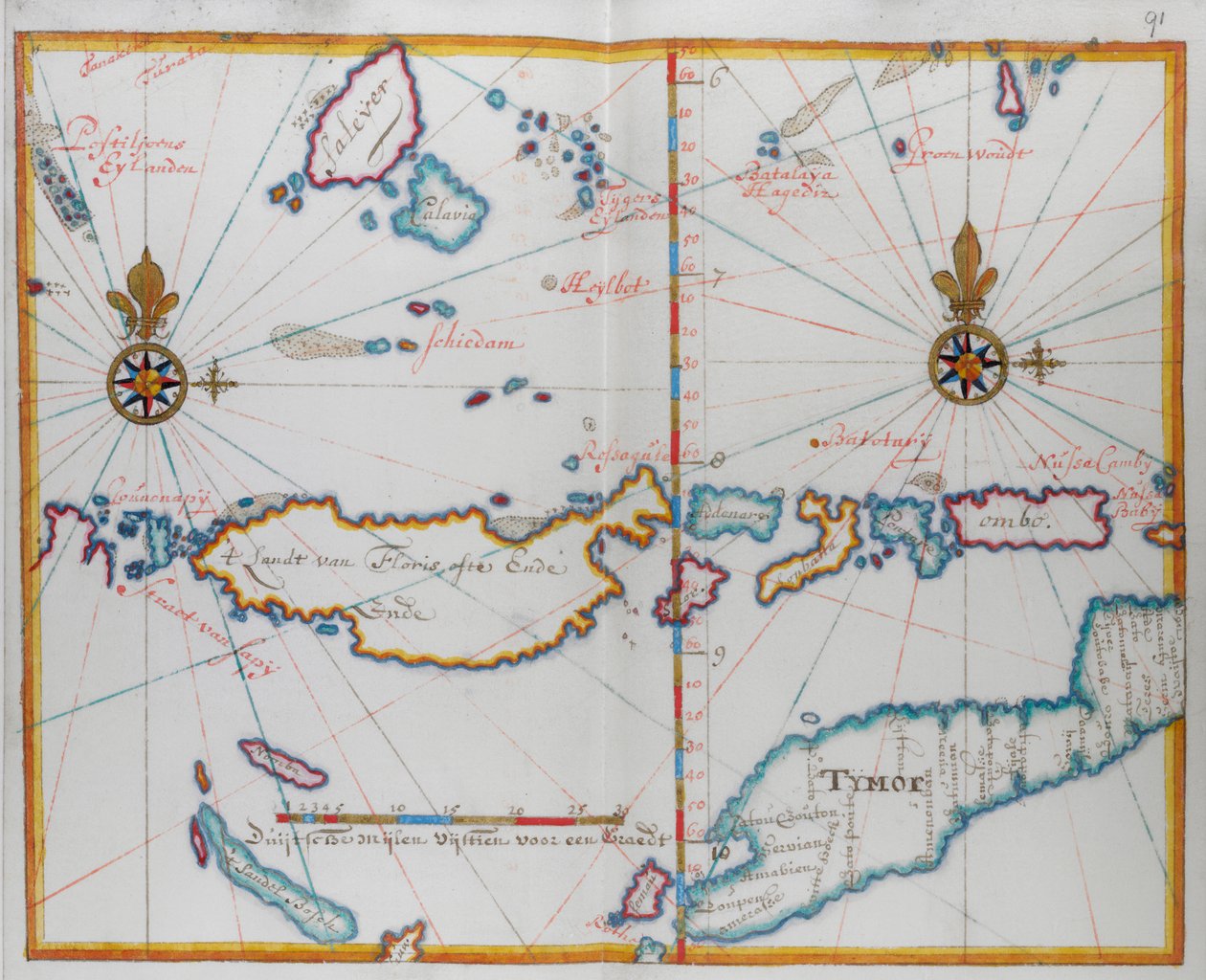 Island of Timor and surrounding area by Dutch School