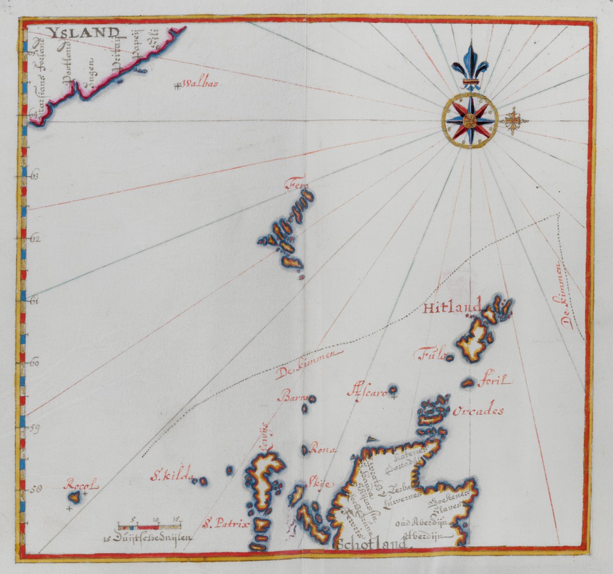 Map of the Shetland Islands by Dutch School