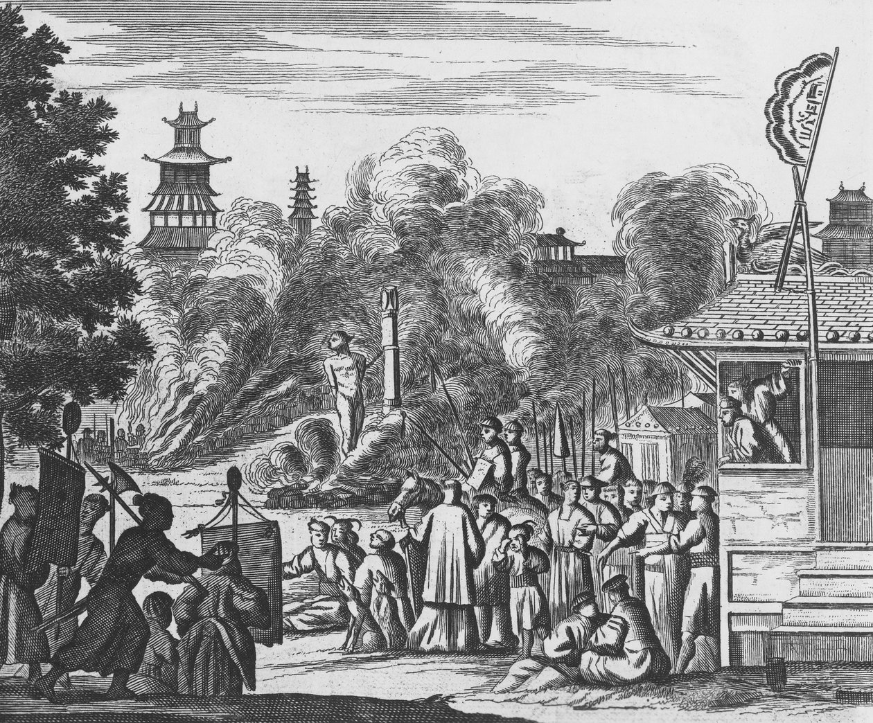 Persecution of Christians in Japan (engraving) by Dutch School