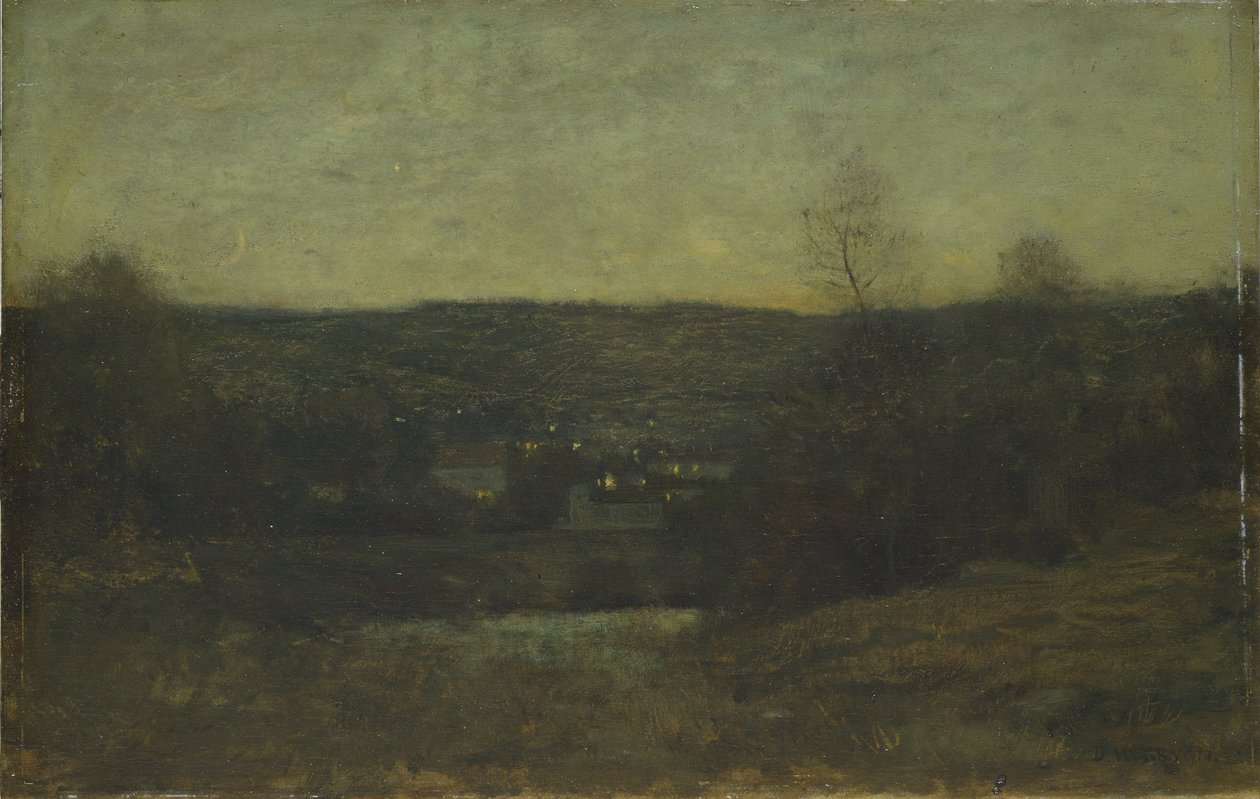 A Lighted Village by Dwight William Tryon