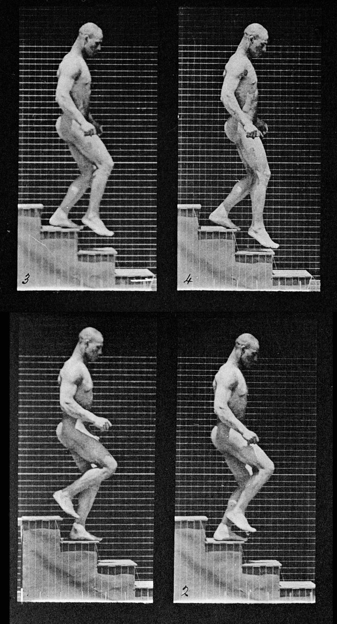 Man Descending Stairs (detail) by Eadweard Muybridge