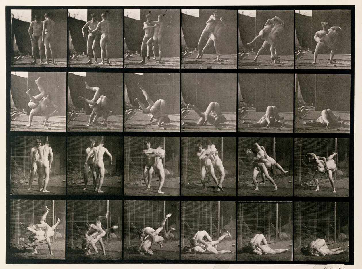 Two Men Wrestling, plate 348 from 