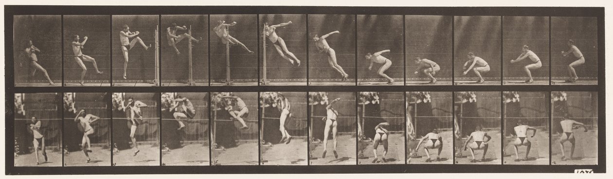Jumping; Running Twist High Jump by Eadweard Muybridge