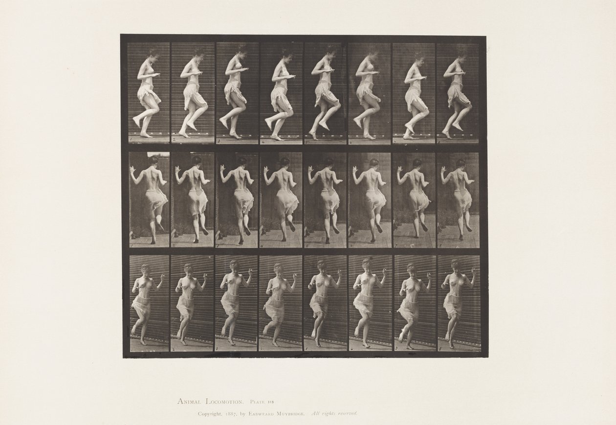 Hopping On Left Foot by Eadweard Muybridge