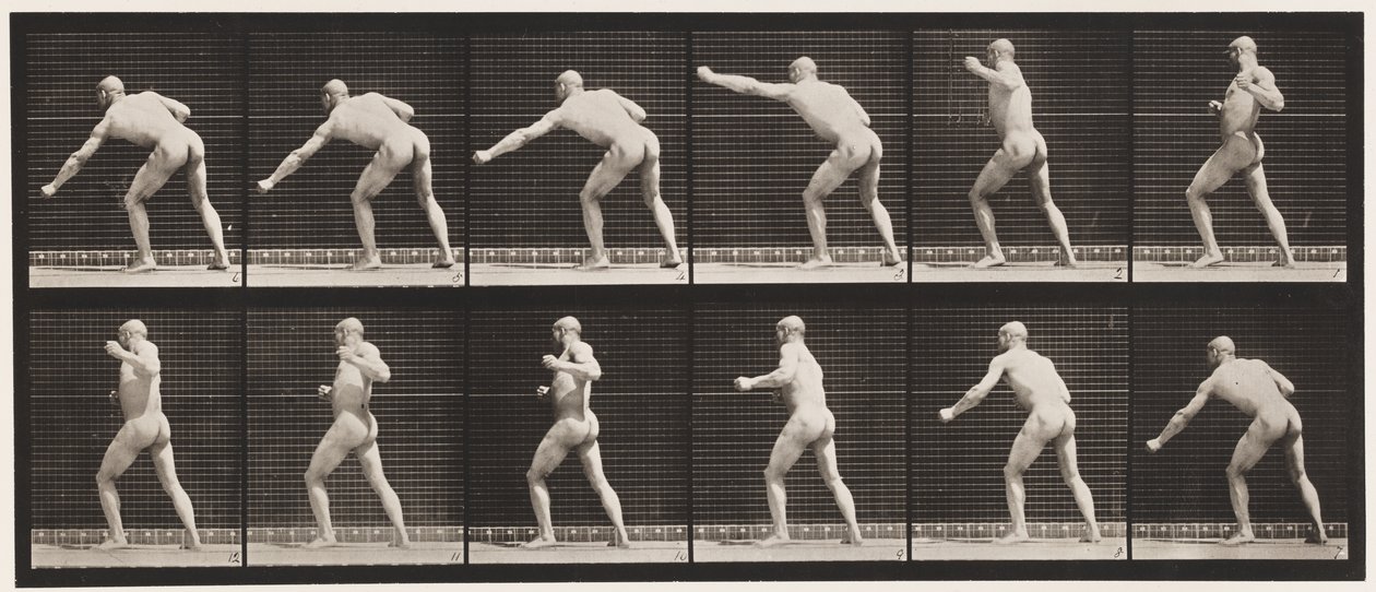 Striking a Blow (Left Hand) by Eadweard Muybridge