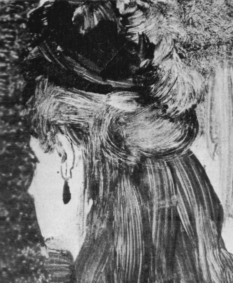 Lost Profile with Golden Earring by Edgar Degas