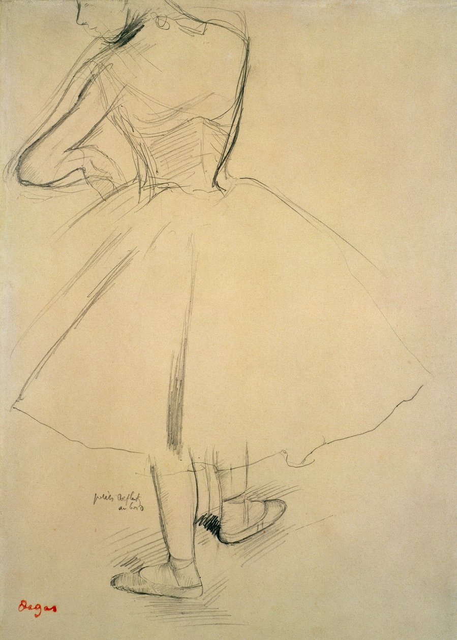 Ballet Dancer from Behind, 19th Century by Edgar Degas