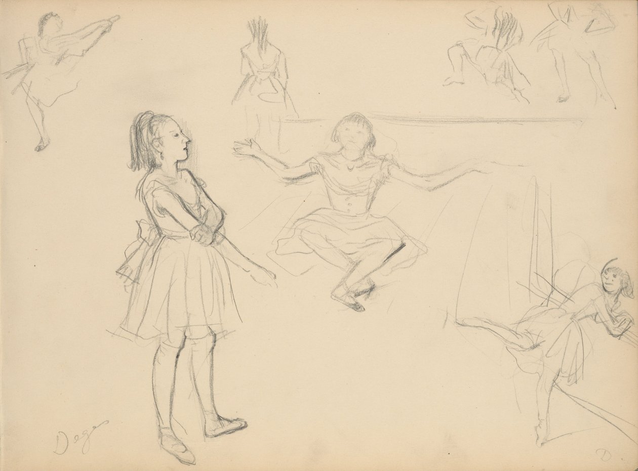 Ballet Dancers Rehearsing by Edgar Degas