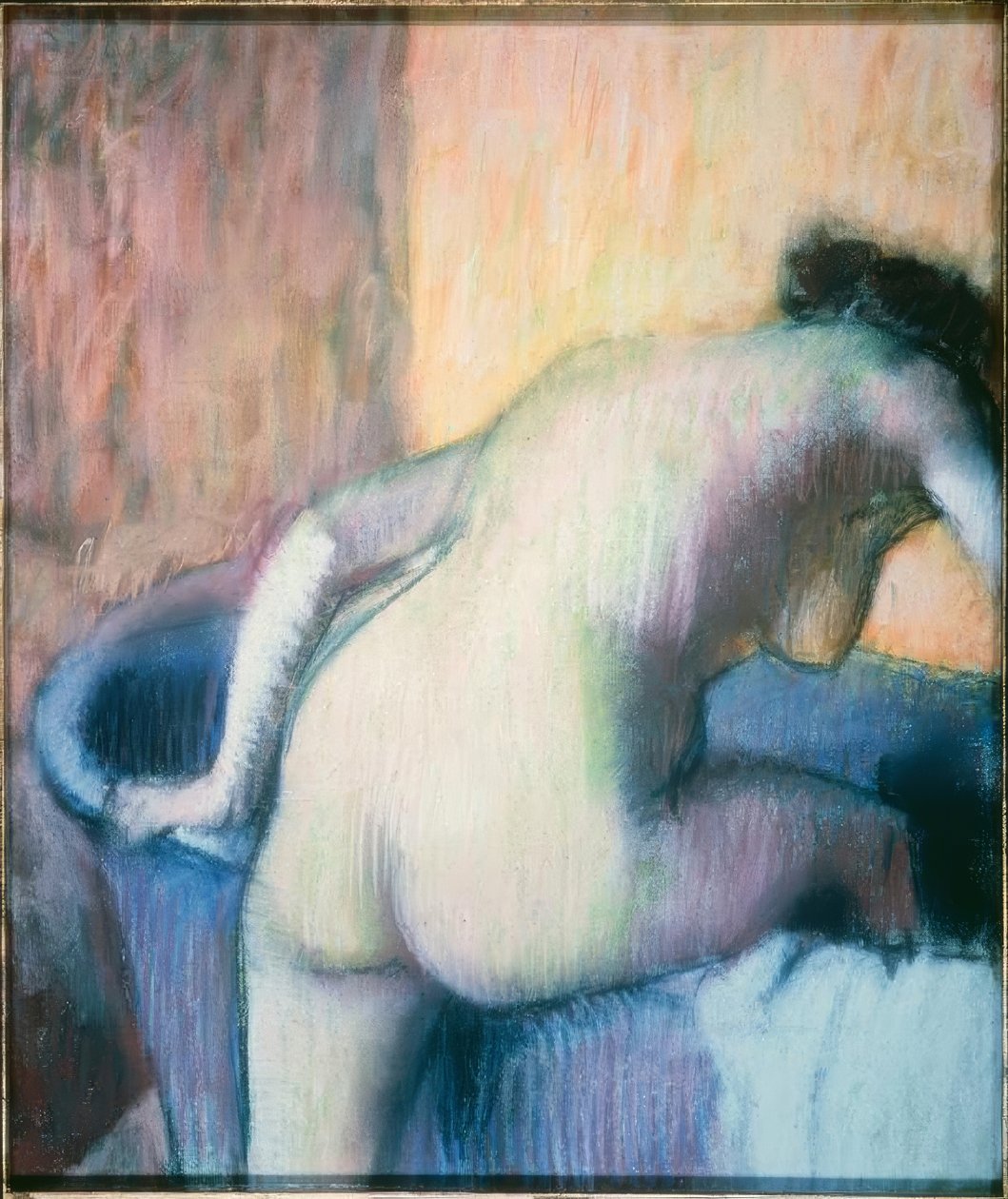 Woman Stepping into a Bathtub by Edgar Degas