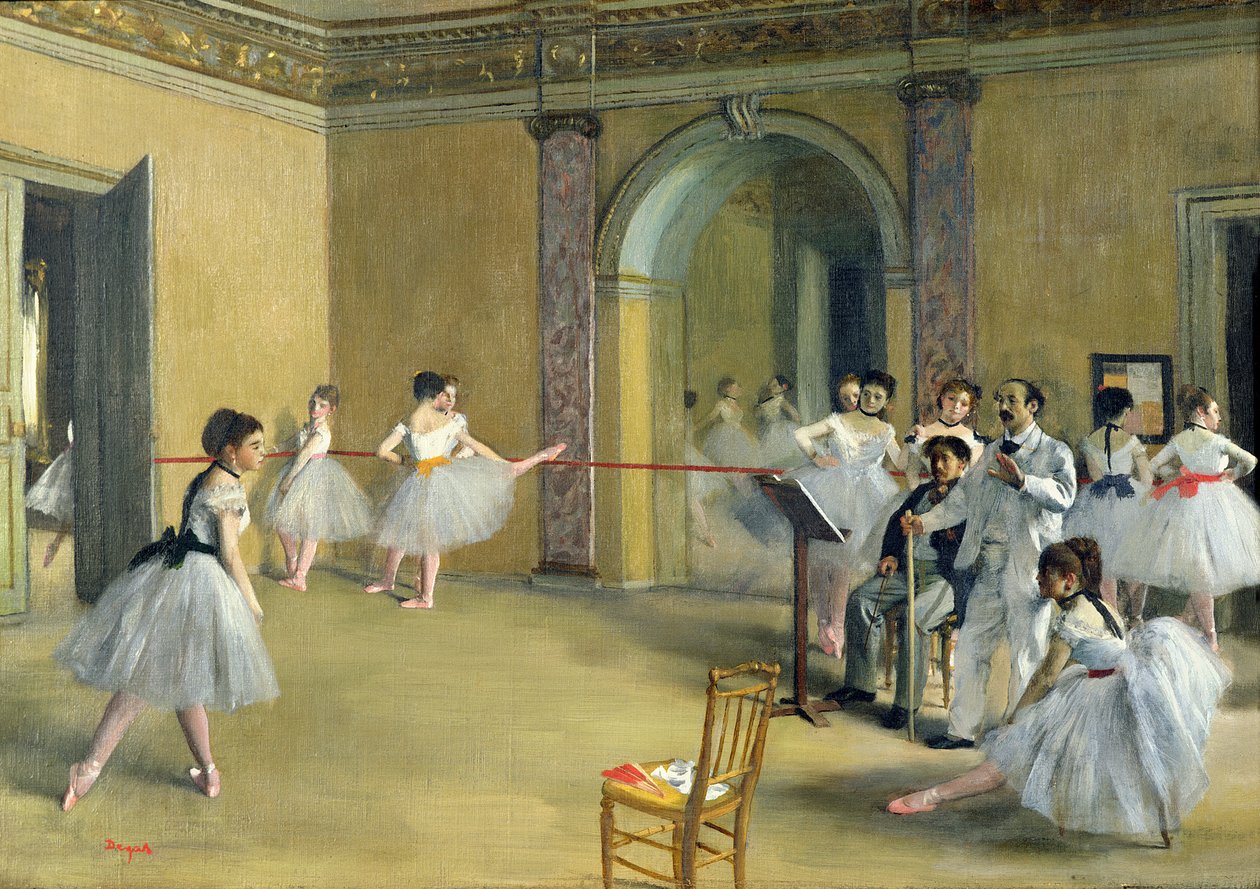 The Dance Foyer at the Opera on the Rue Le Peletier by Edgar Degas