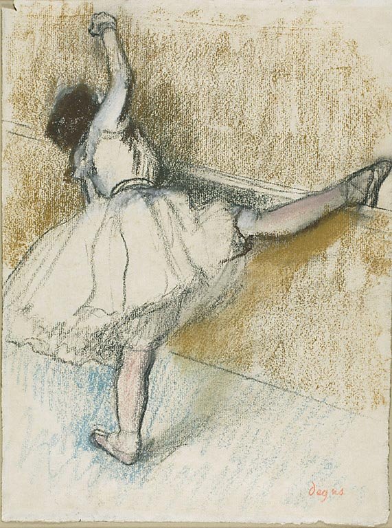 Dancer Stretching at the Barre by Edgar Degas