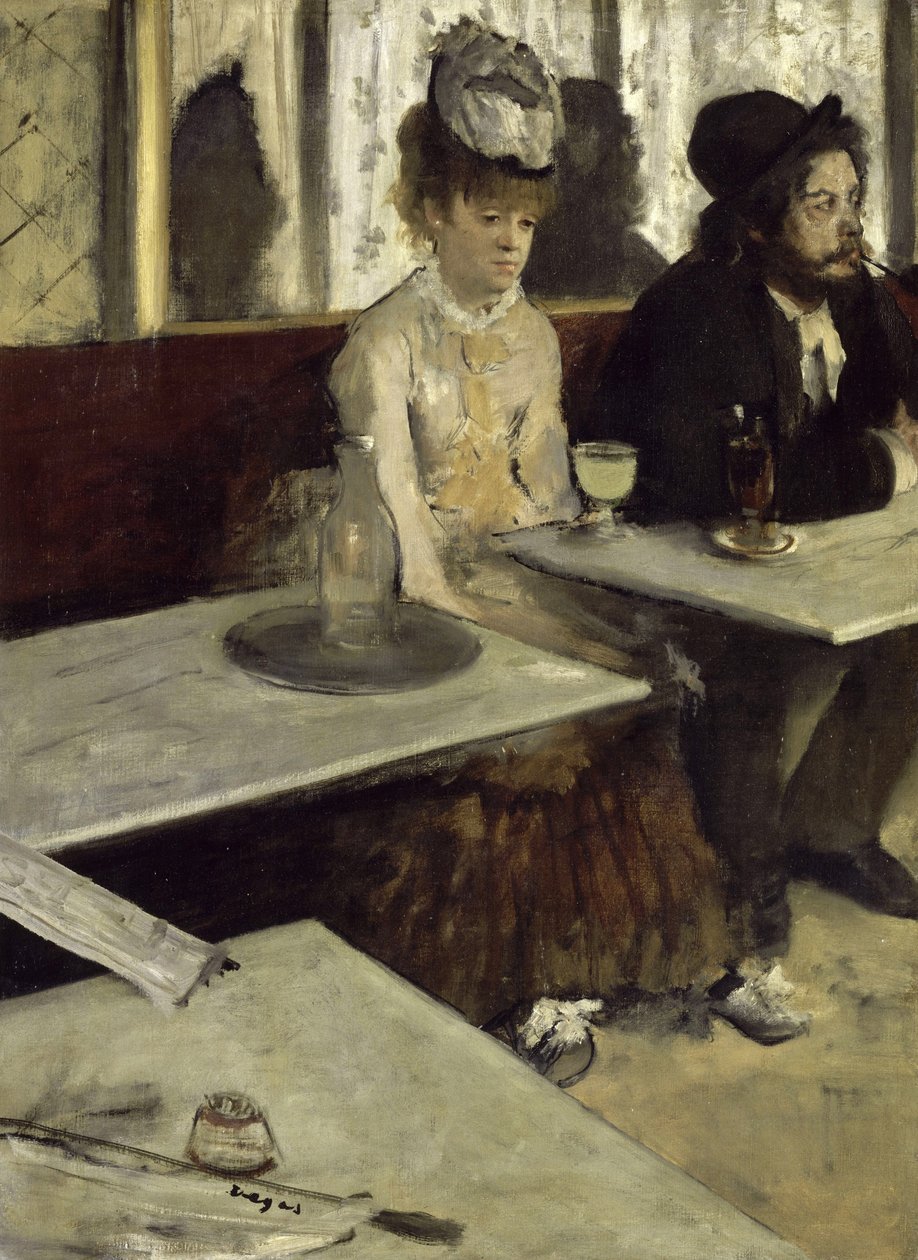 In a Café by Edgar Degas