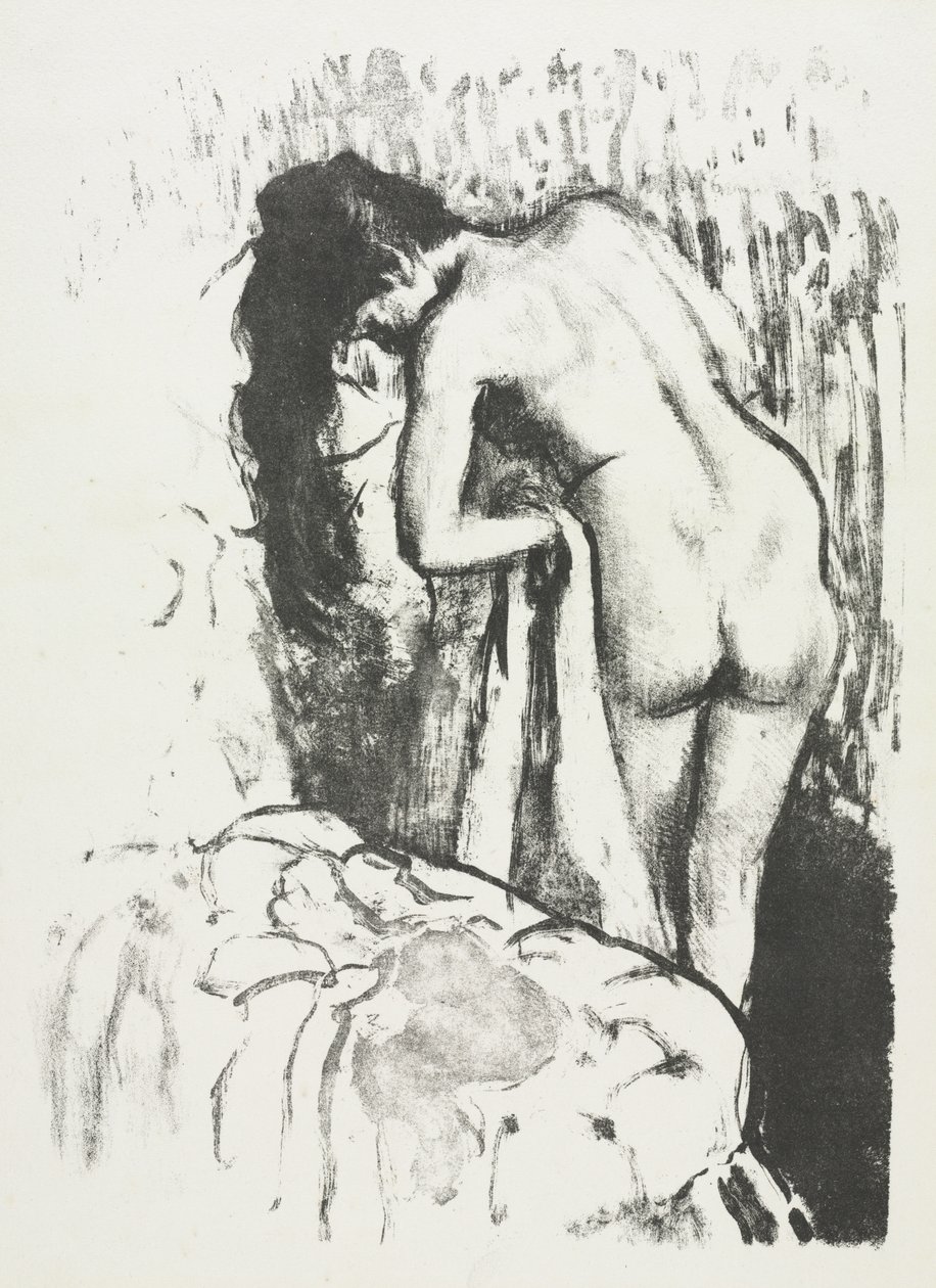 Nude Woman Standing, Drying Herself by Edgar Degas