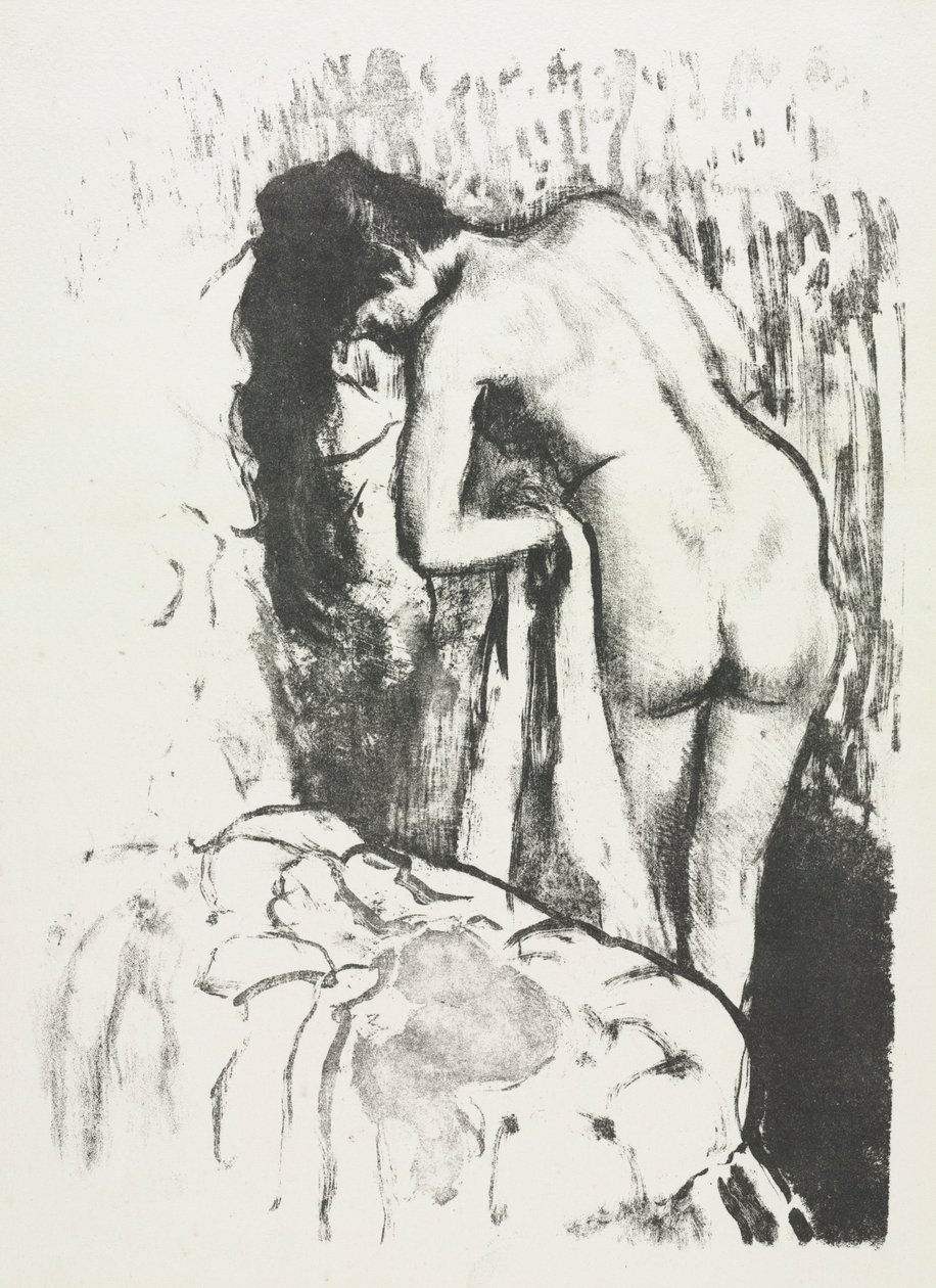 Nude Woman Standing, Drying Herself by Edgar Degas