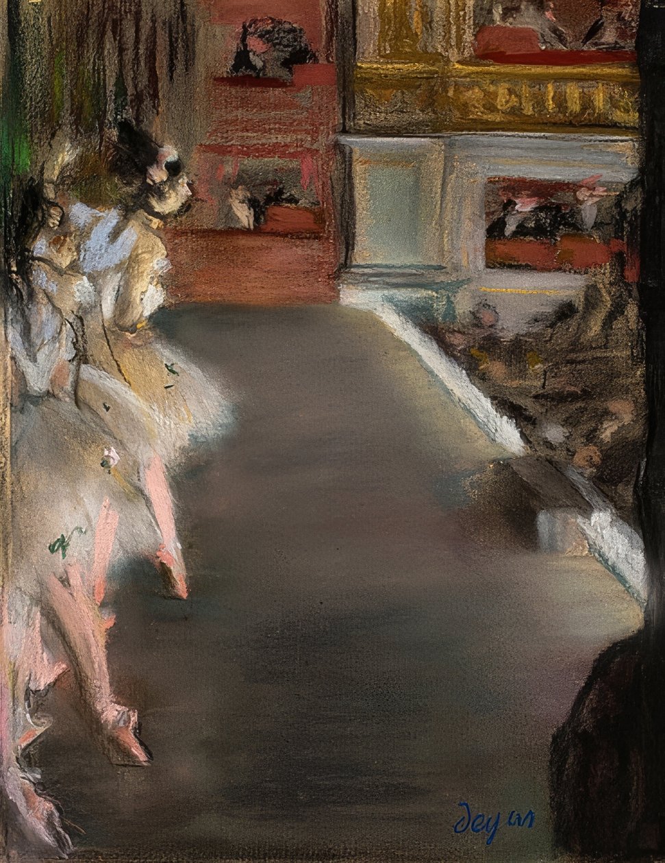 Dancers in the Old Opera. Around 1877 by Edgar Degas