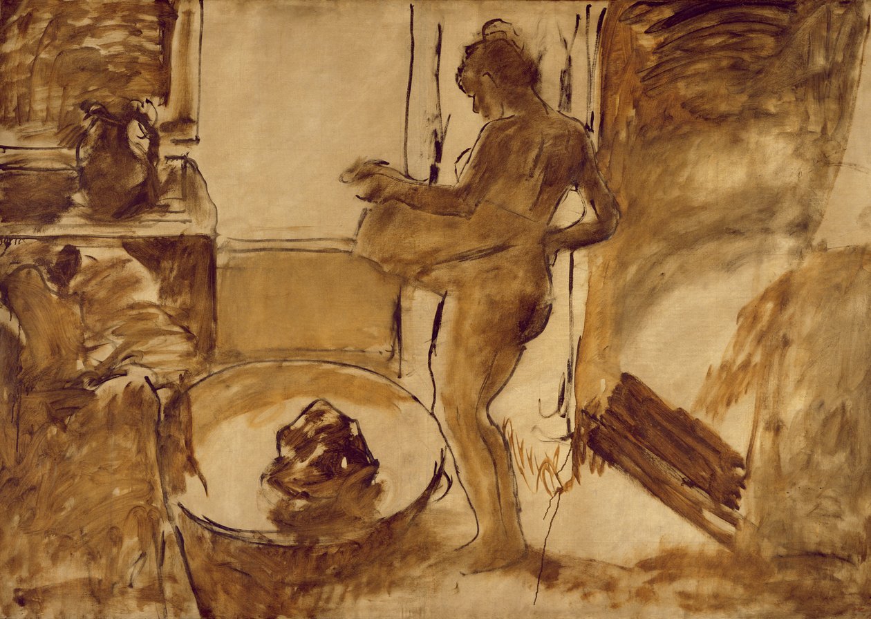 Woman Drying Herself, c.1884-86 by Edgar Degas