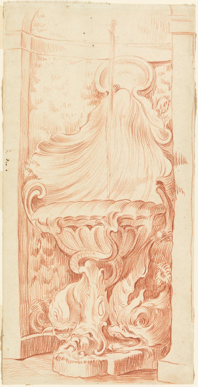 Design for Fountain in Niche by Edmé Bouchardon
