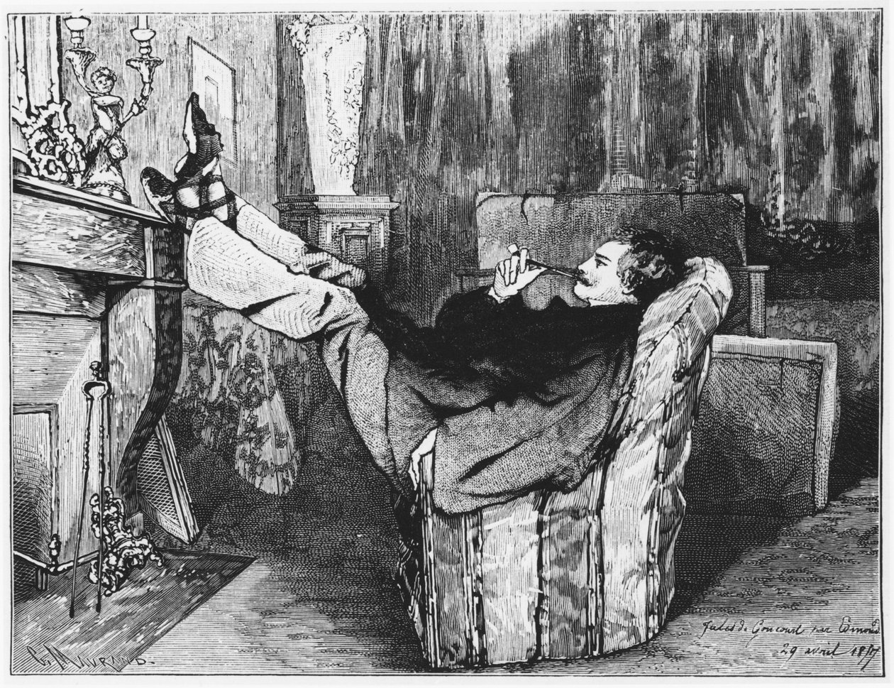 Jules de Goncourt from Journal by Edmond and Jules de Goncourt, 29th April 1857, engraved by Charles Maurand by Edmond de Goncourt