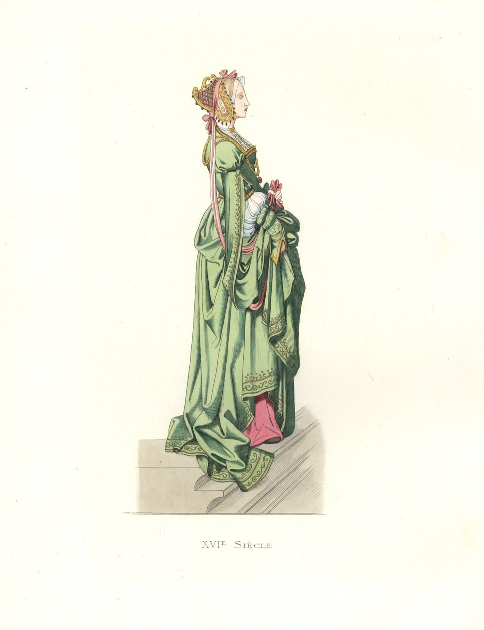Flemish Lady in Waiting by Edmond Lechevallier Chevignard