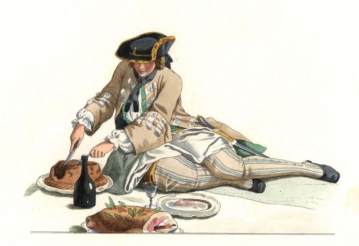 French Gentleman in Hunting Suit by Edmond Lechevallier Chevignard