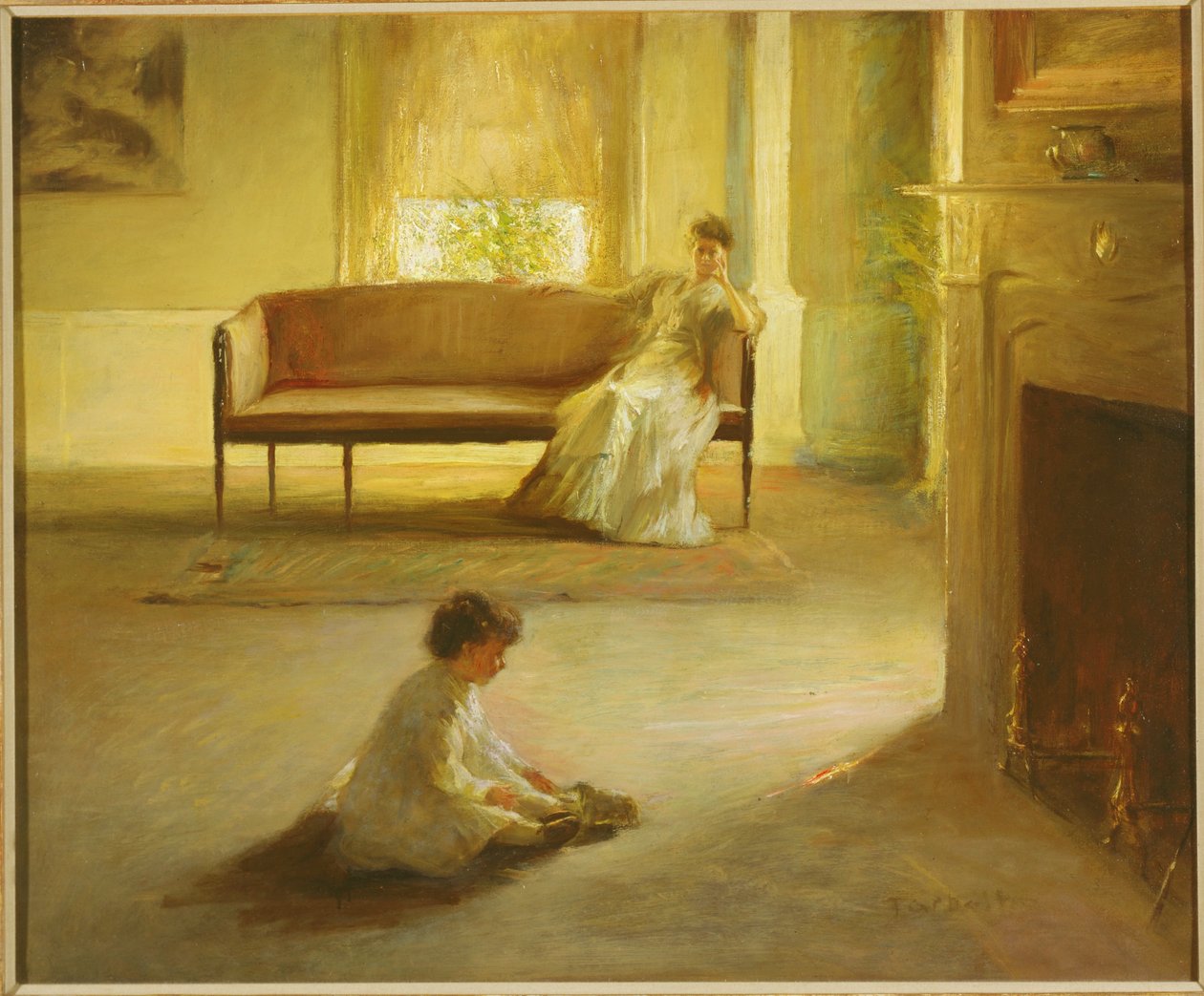 Interior with Mother and Child by Edmund Charles Tarbell