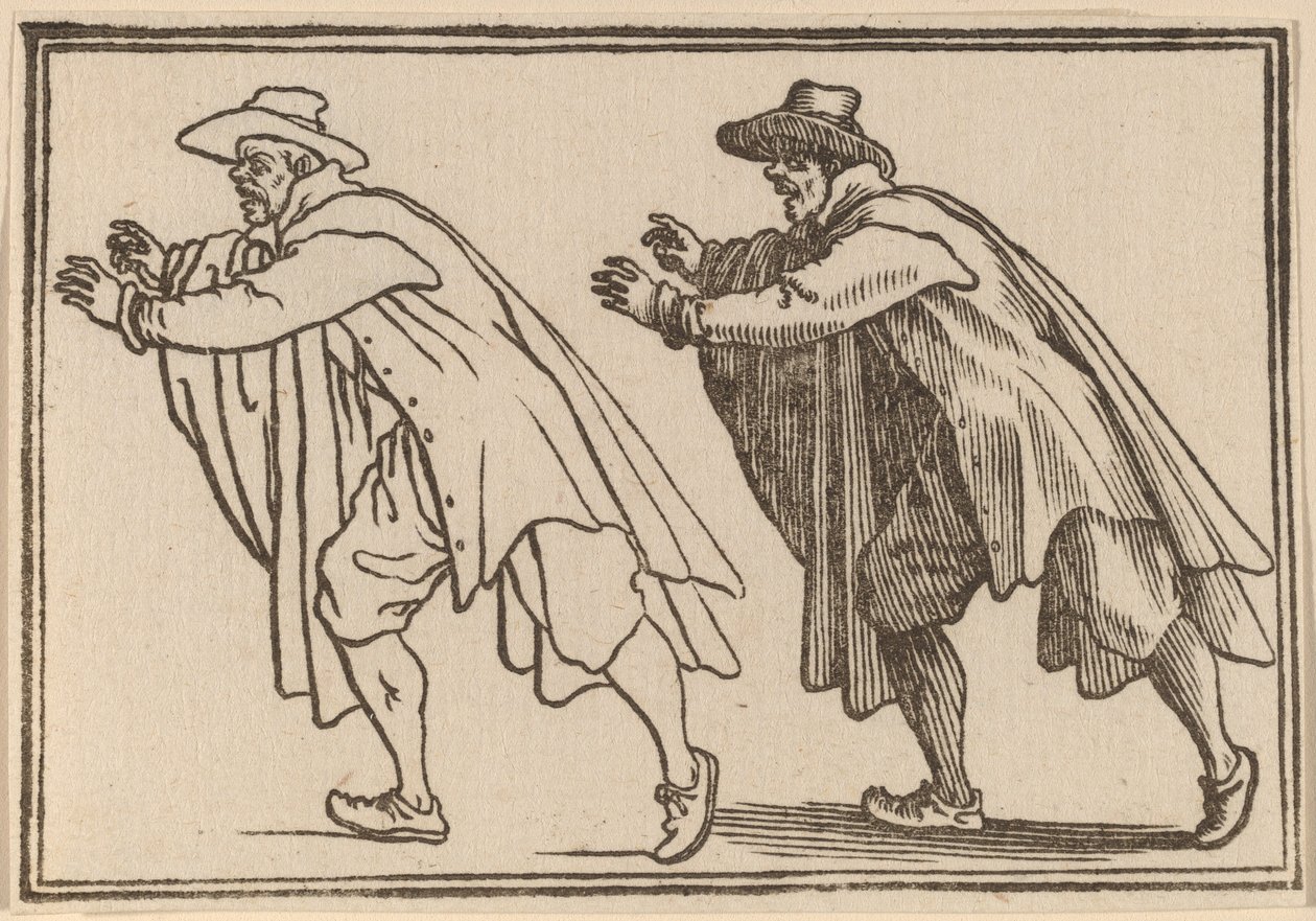 Man Moving Abruptly by Edouard Eckman after Jacques Callot