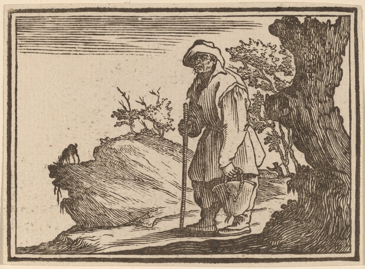 Peasant with Sack by Edouard Eckman after Jacques Callot