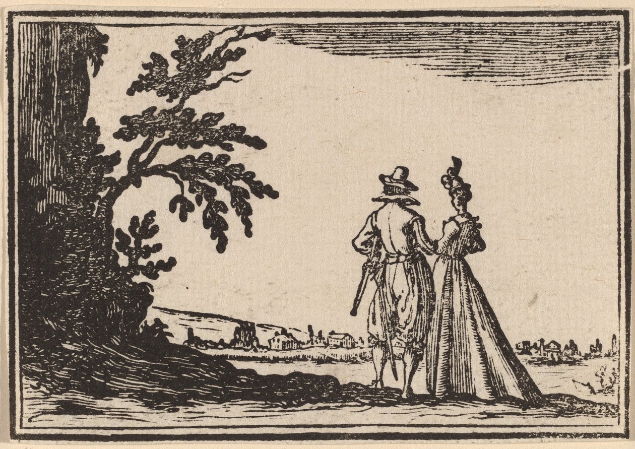 The Promenade by Edouard Eckman after Jacques Callot