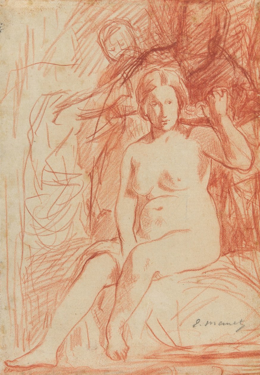 Study of a Seated Nude (La Toilette) by Édouard Manet