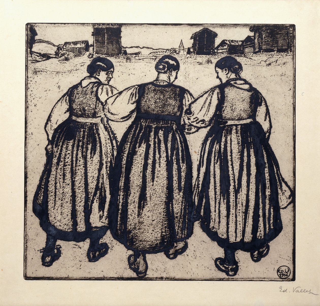 Three Maidens by Edouard Vallet