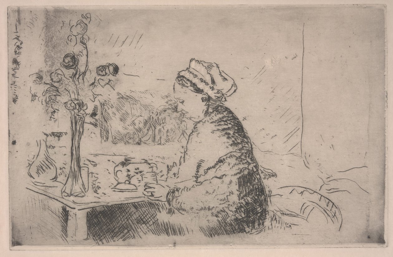 Woman with a Bouquet by Edouard Vuillard