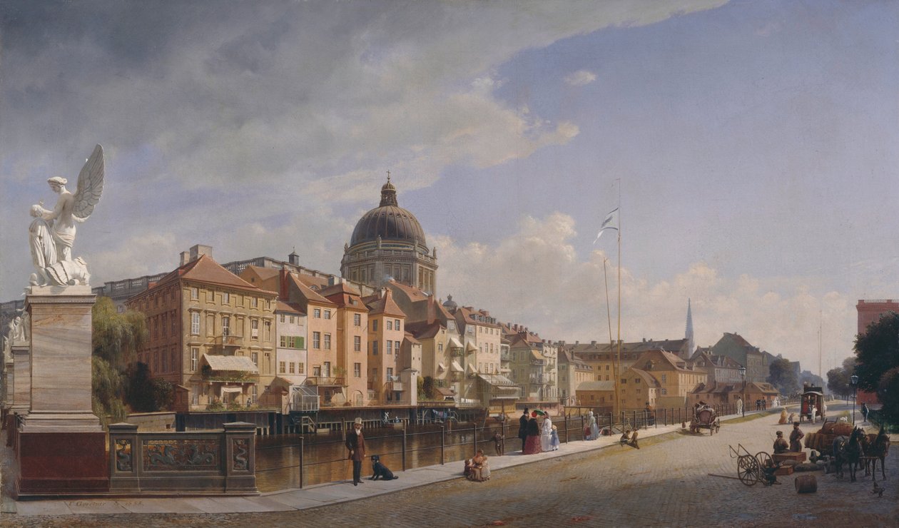 View of the Rear of the Houses at the Castle Freedom by Eduard Gaertner