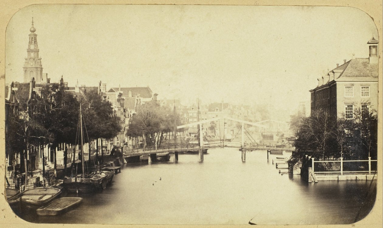 View of the Zwanenburgwal in Amsterdam by Eduard Isaac Asser