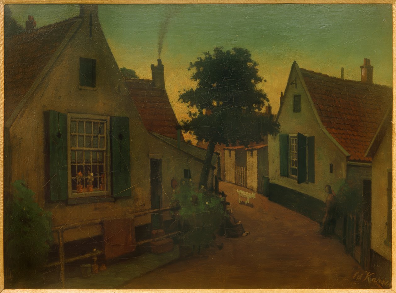 Street in Domburg by Eduard Karsen