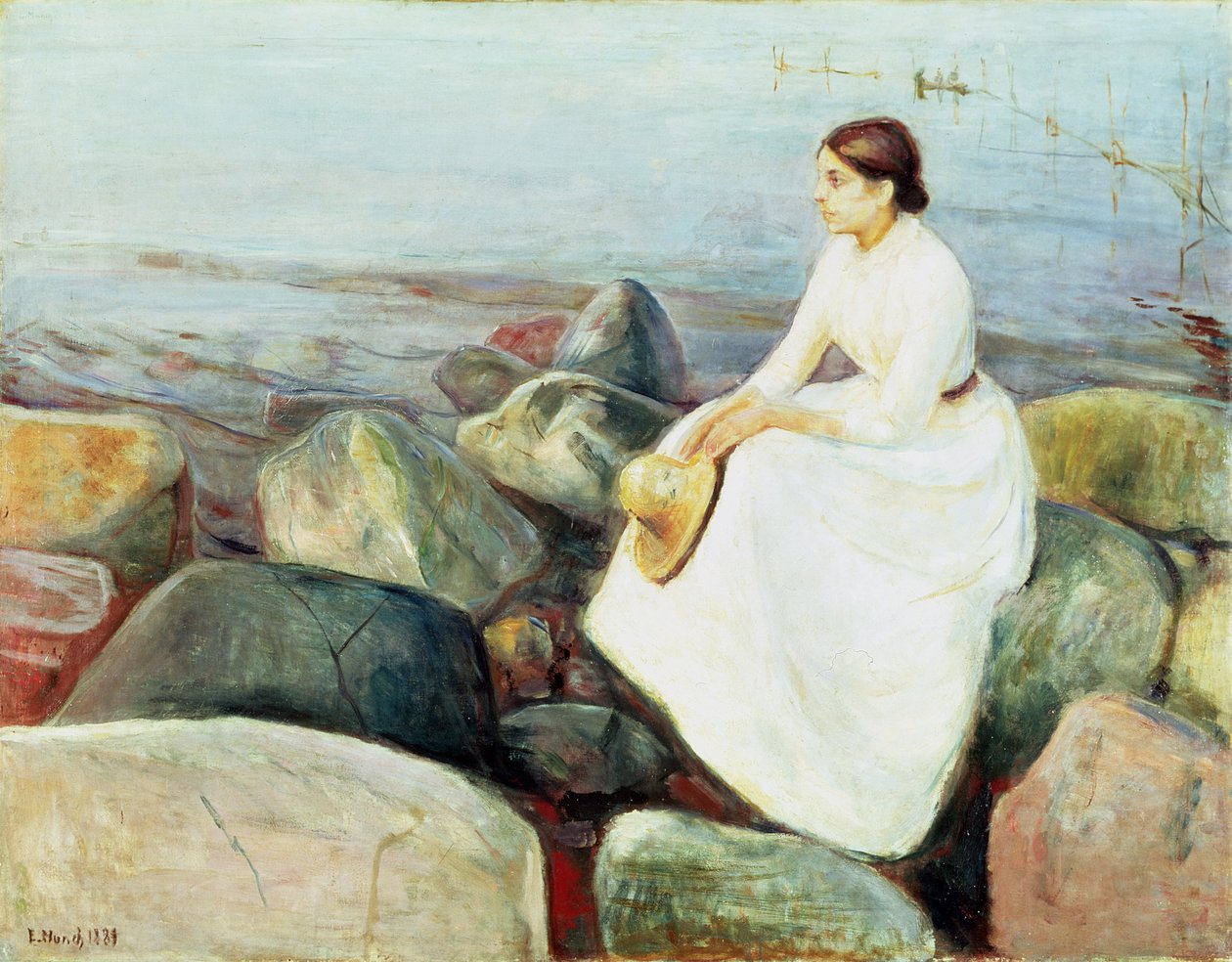 Inger on the Beach, or Evening (Summer Night at the Seashore) by Edvard Munch