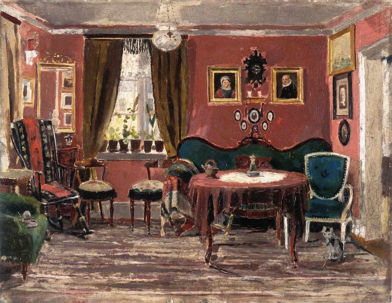 The Living-Room of the Misses Munch in Pilestredet 61 by Edvard Munch