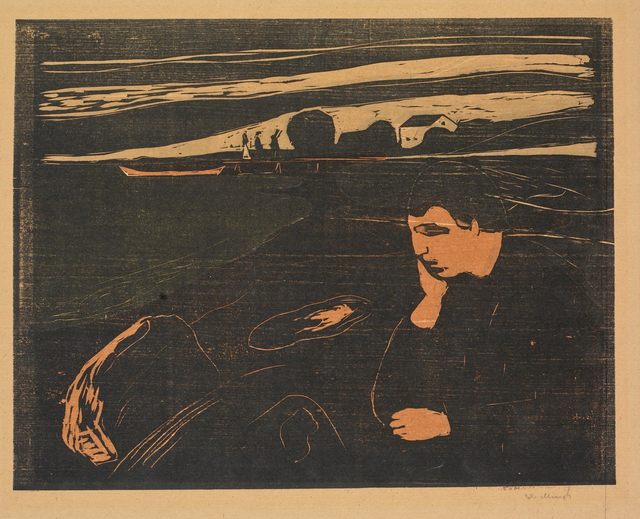 Evening. By the Beach (Melancholy) by Edvard Munch