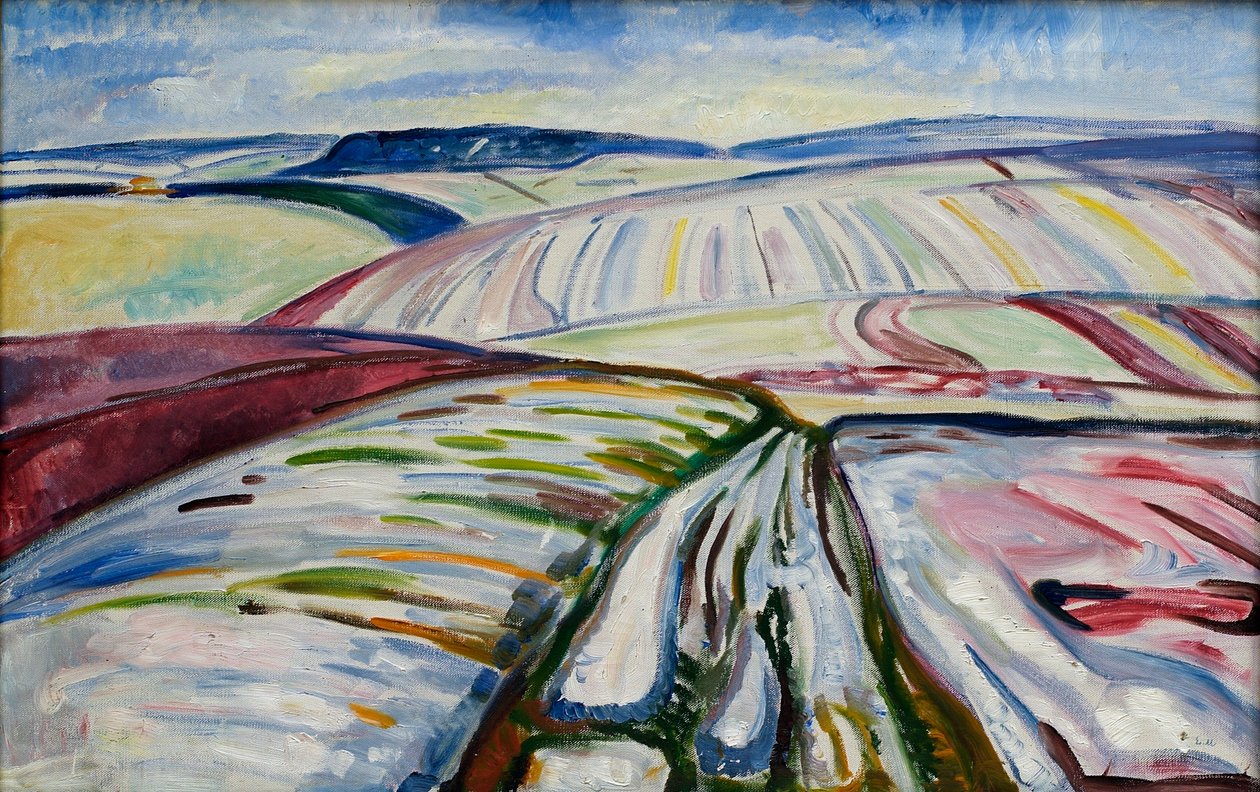 Field in Snow by Edvard Munch