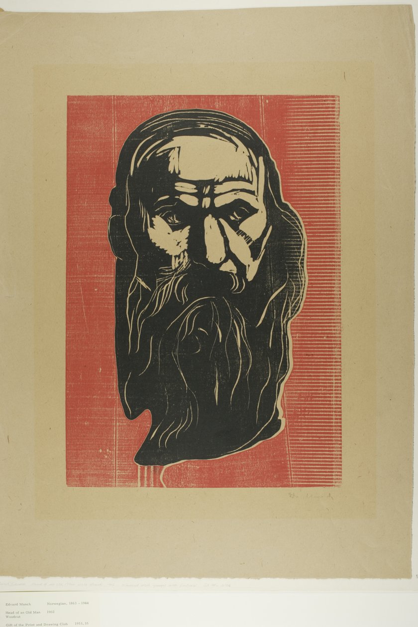 Head of an Old Man with Beard by Edvard Munch