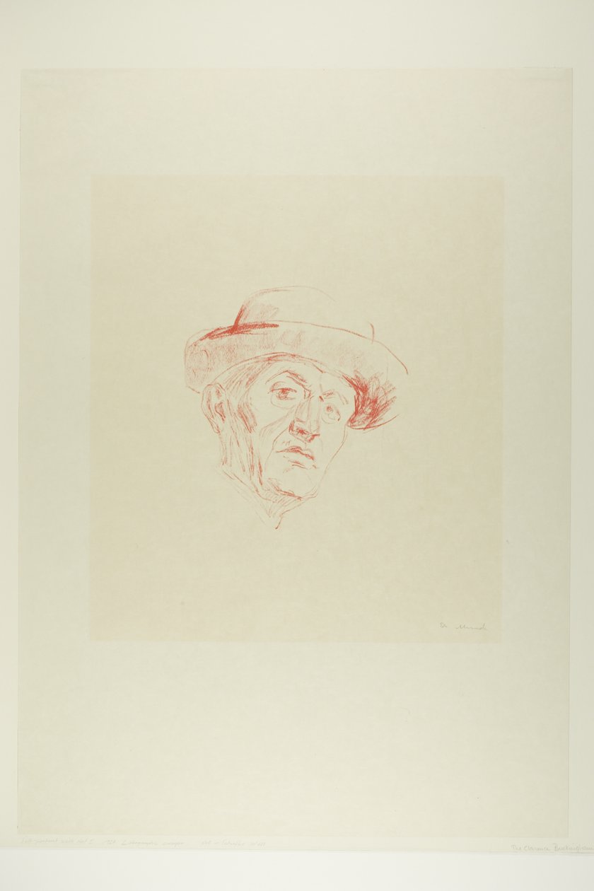 Self-Portrait with Hat I by Edvard Munch